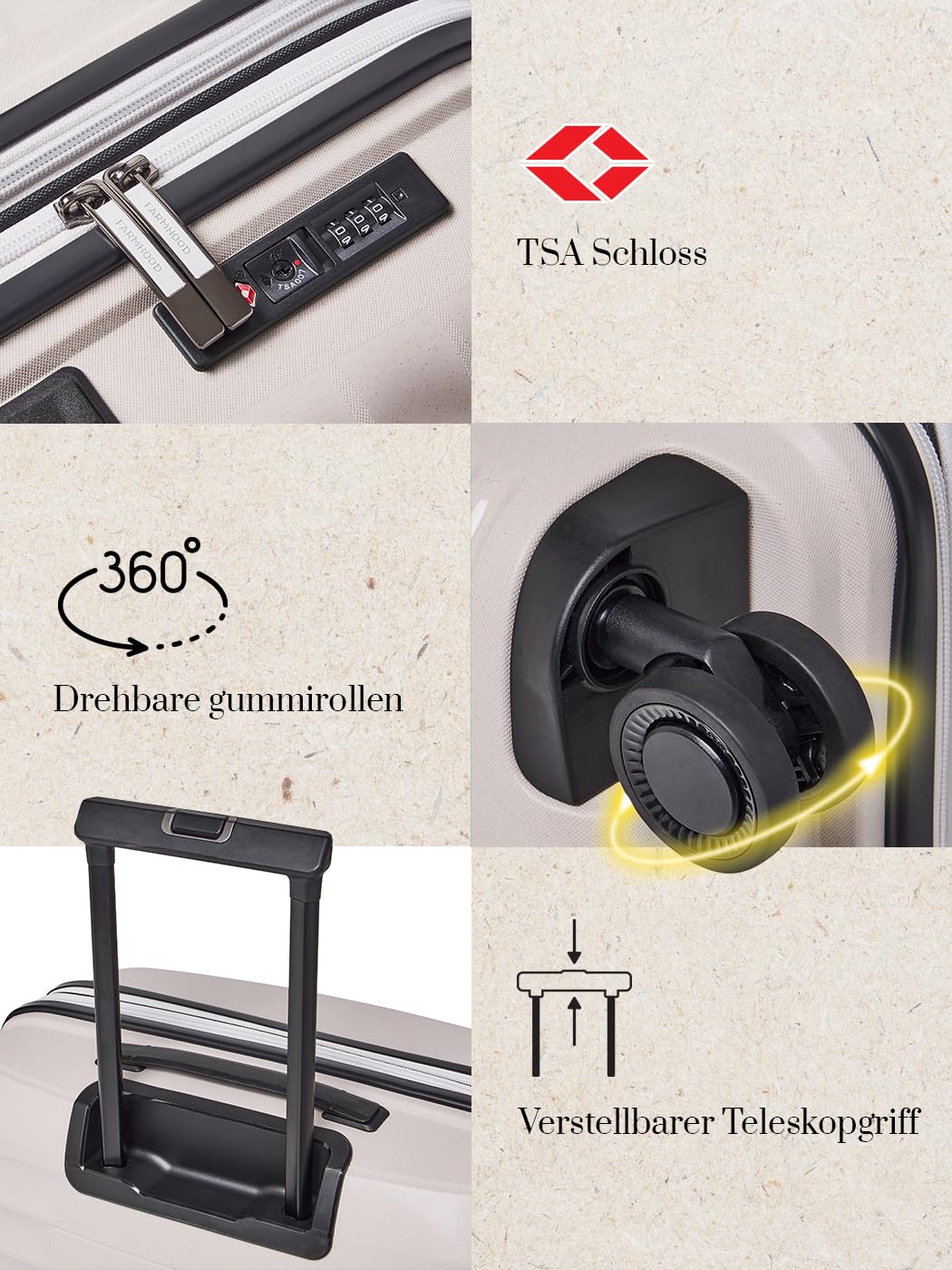 Farmhood Eco Edition Koffer Set 3-teilig TSA