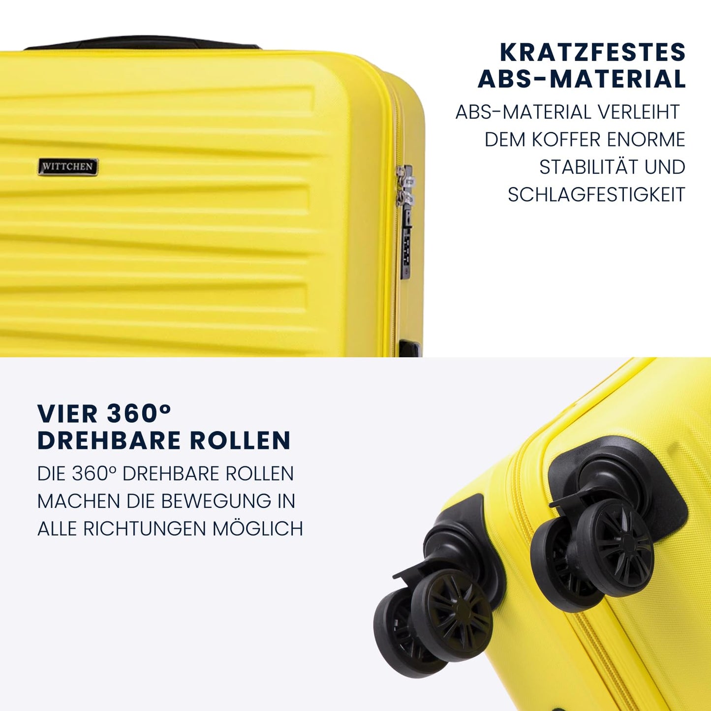 WITTCHEN Skyspeed Line Koffer Set 3er Gelb ABS