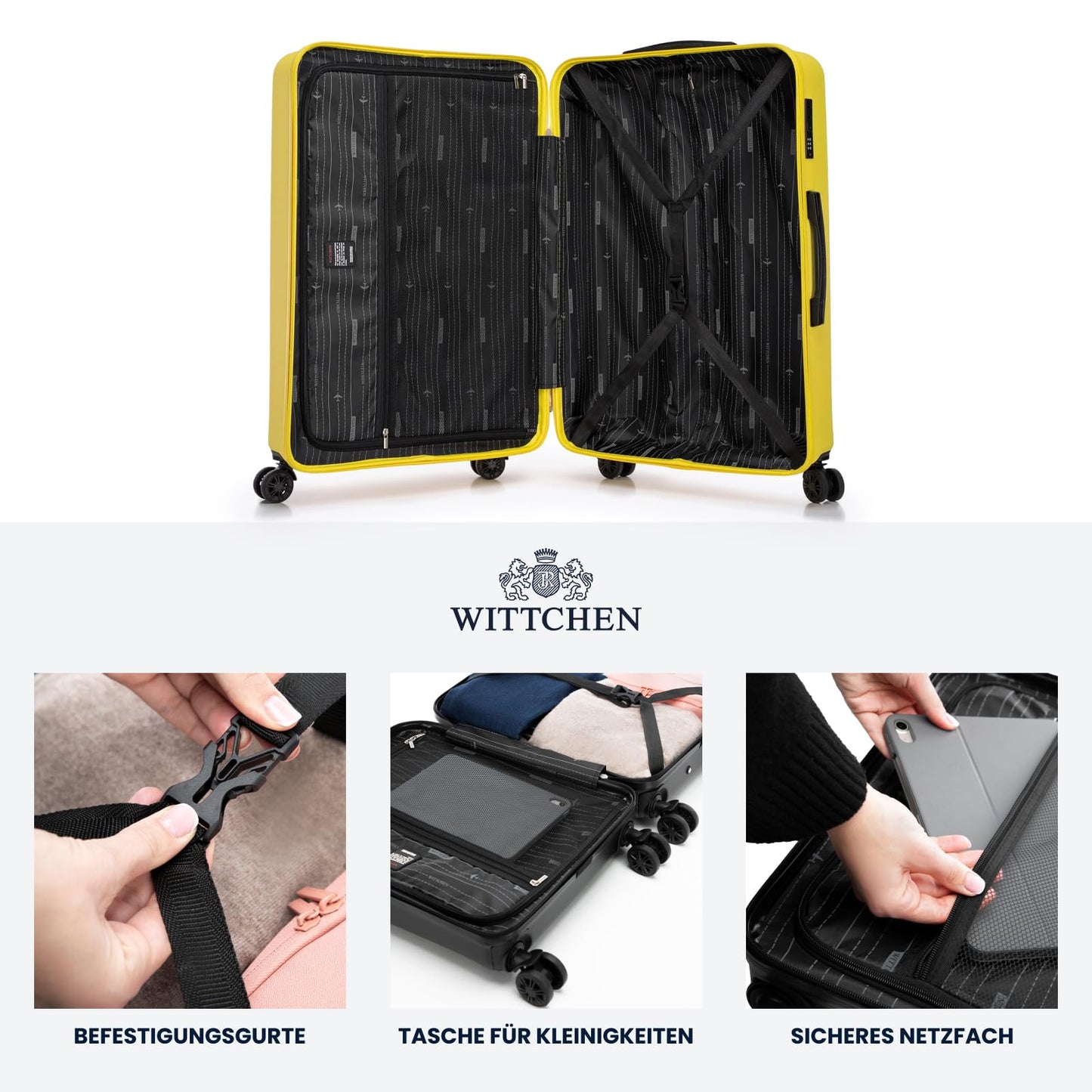 WITTCHEN Skyspeed Line Koffer Set 3er Gelb ABS