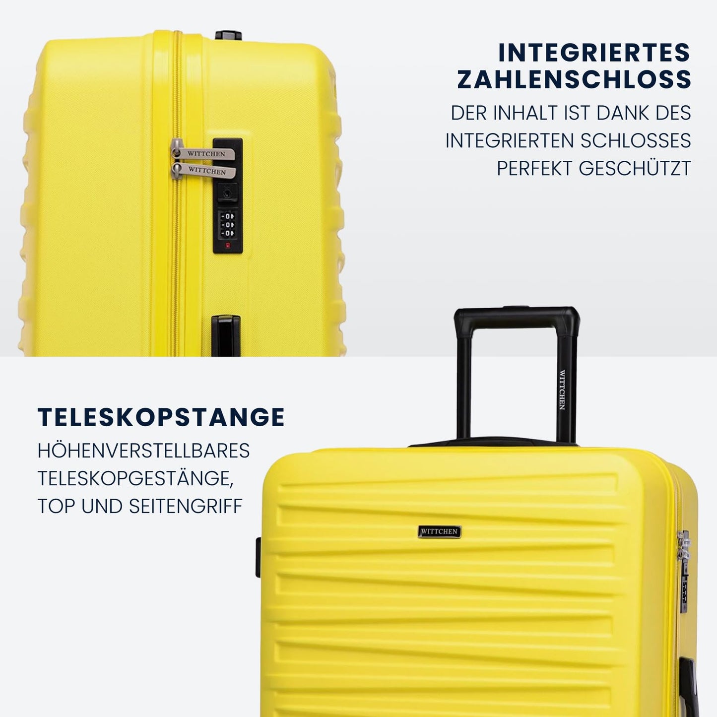 WITTCHEN Skyspeed Line Koffer Set 3er Gelb ABS